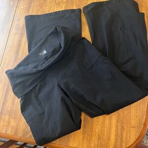 Aerie flare yoga pants with fold over waistband and pockets